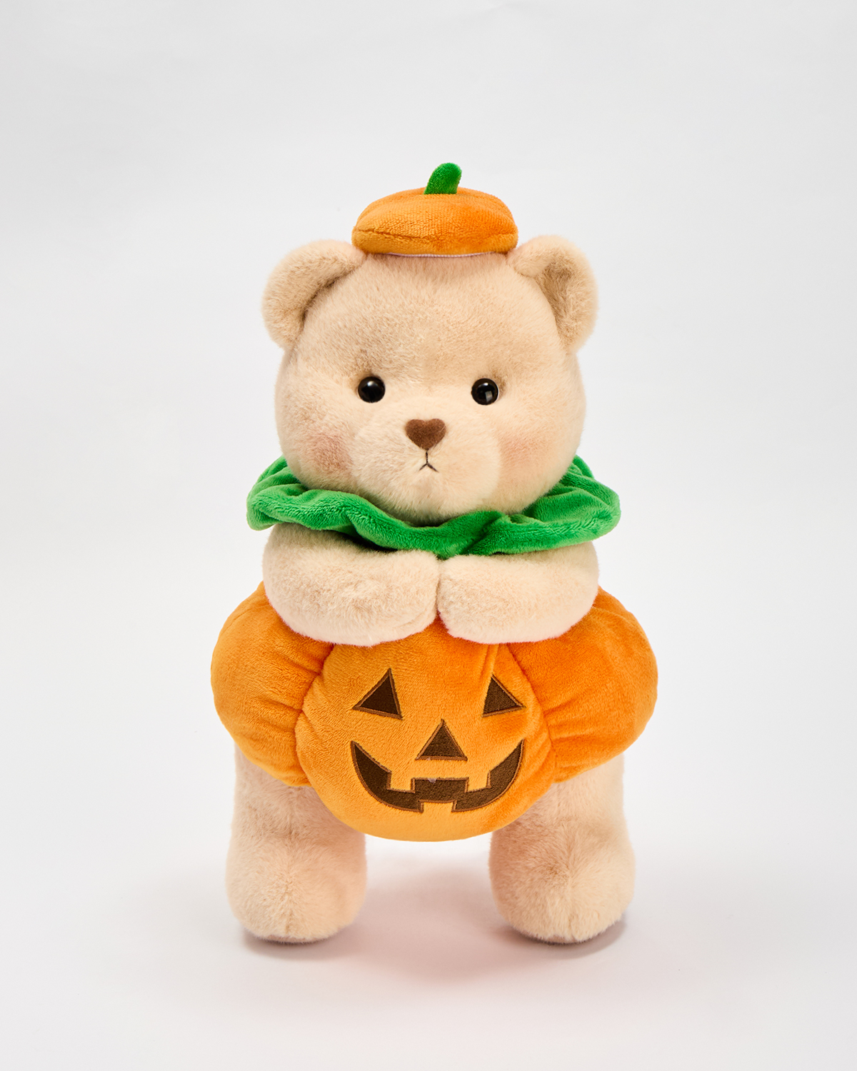 Getahug Spooky Pumpkin Teddy Bear with Magnetic Hands | Handmade Jointed Stuffed Animal Gift