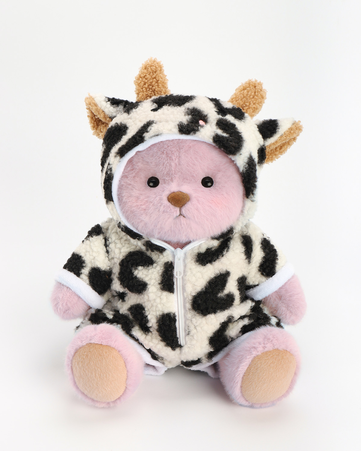Getahug Cute Cow Purple Bear | Handmade Jointed Teddy Bear Gift