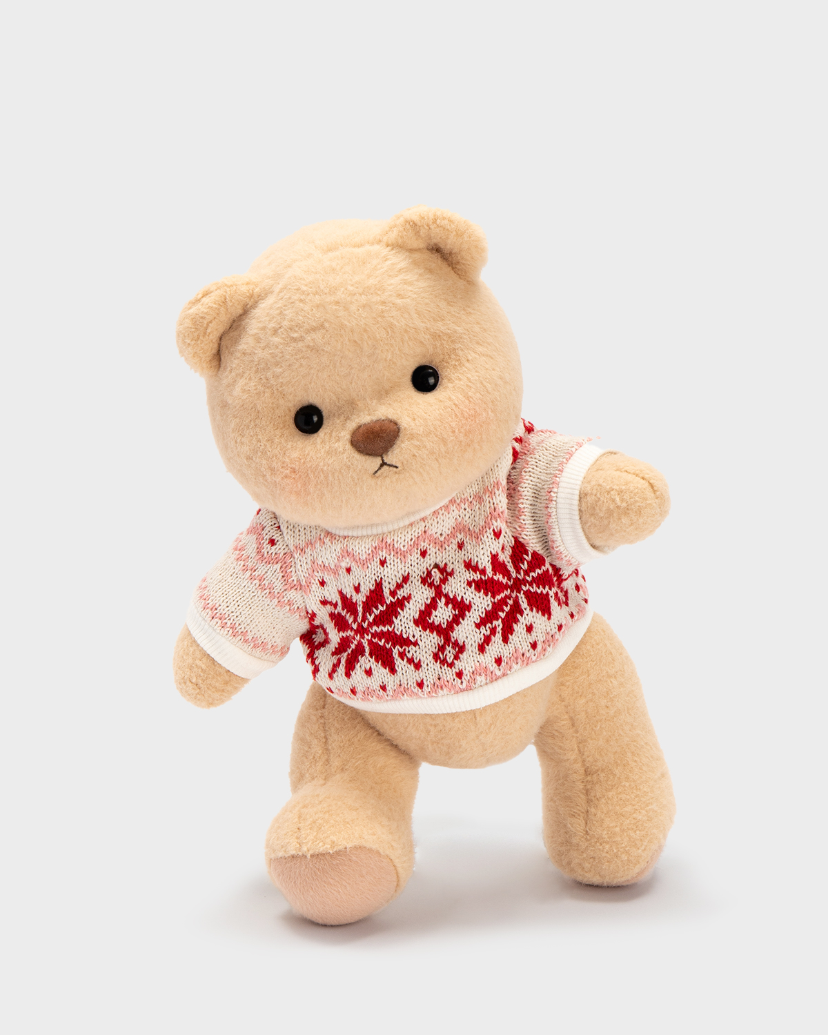 Getahug Christmas Snowflake Sweater Bear | Handmade Jointed Stuffed Animal Gift
