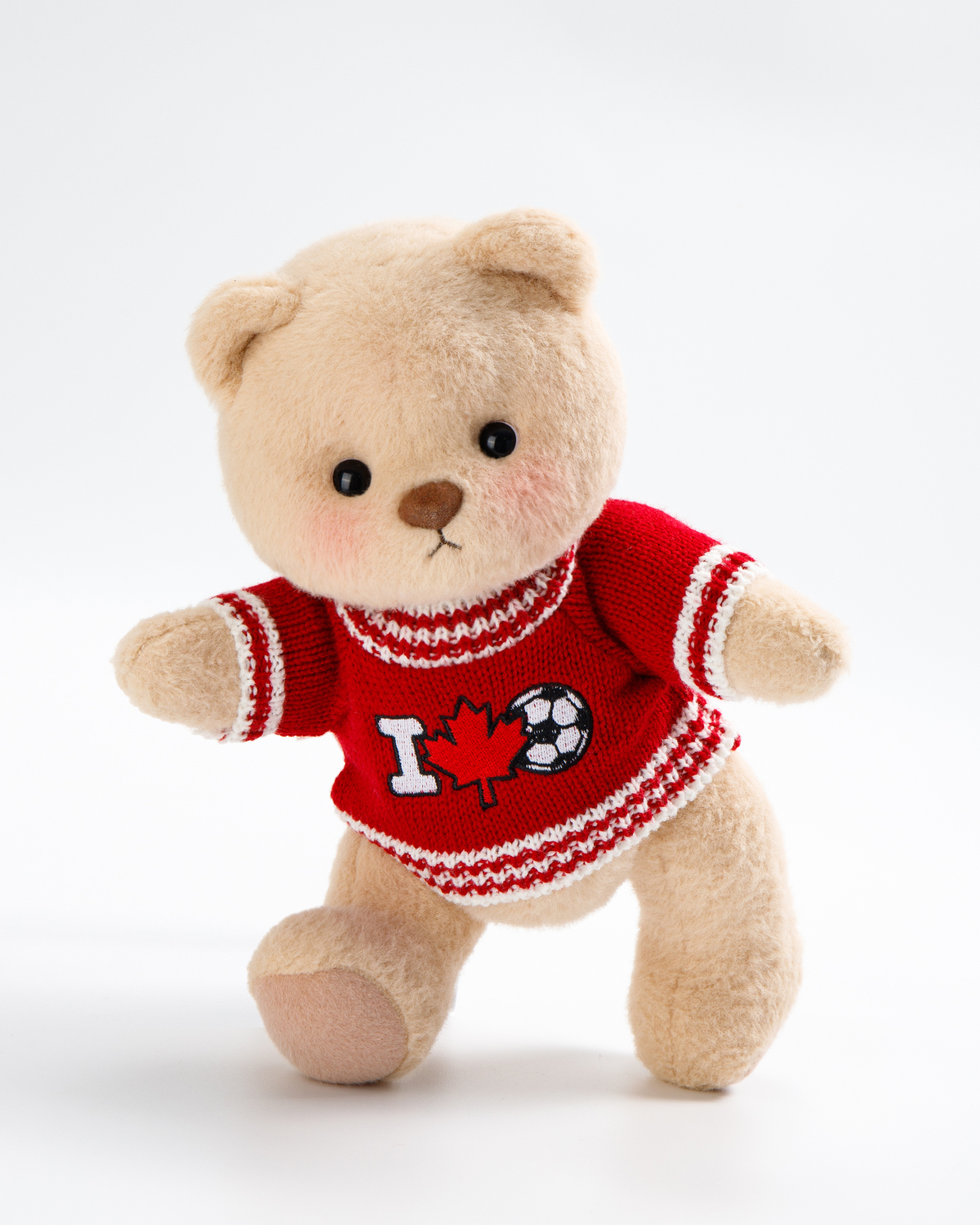 Getahug Soccer Fan Teddy Bear | Handmade Jointed Stuffed Animal Gift for Football Fans