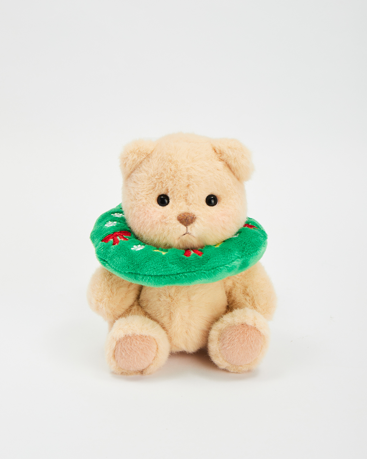 Getahug 5.9 Inches Christmas Wreath Brown Mini Bear Bag Charm Keychains Gift 