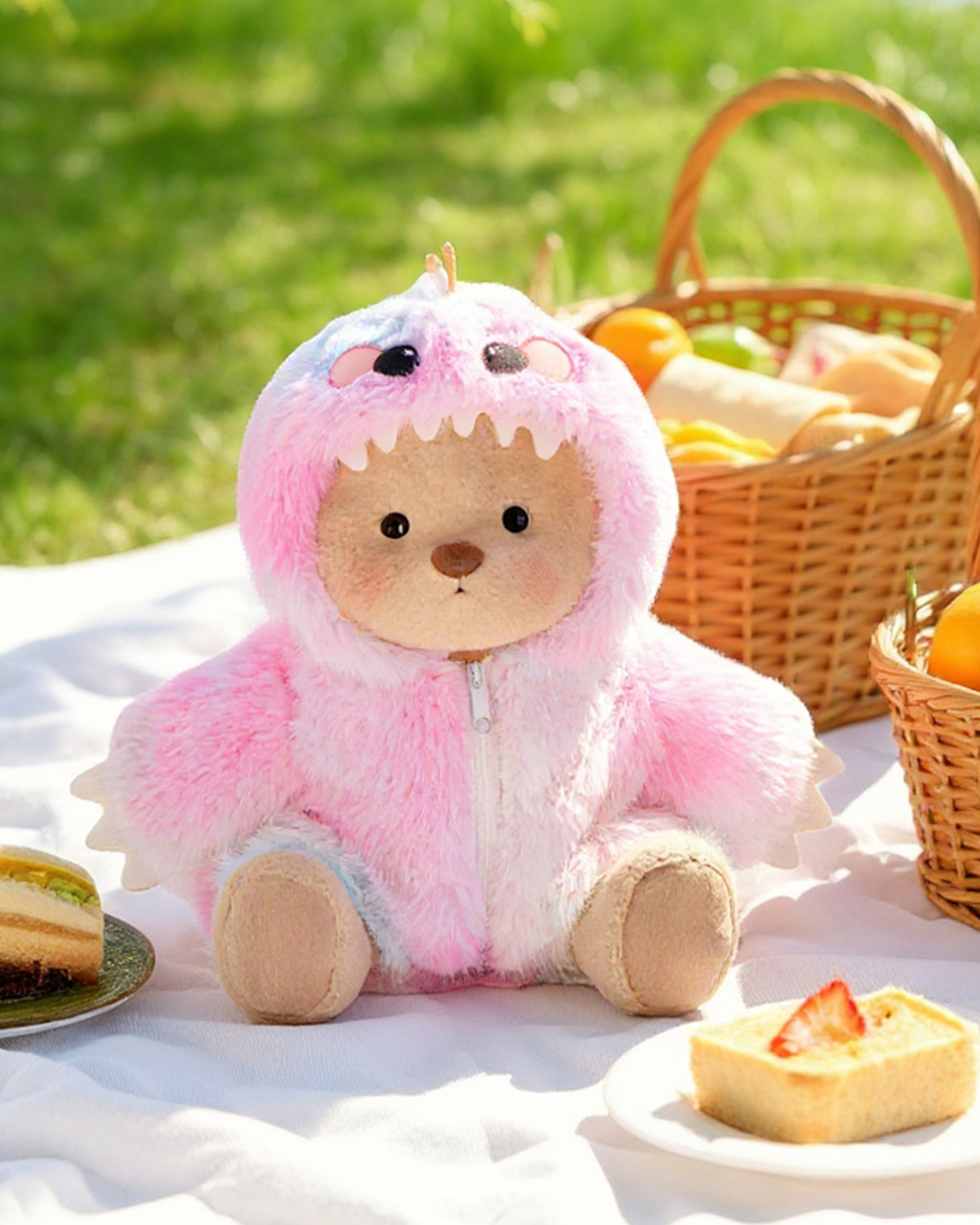 Getahug Rainbow Dino Bear | Handmade Jointed Teddy Bear Gift