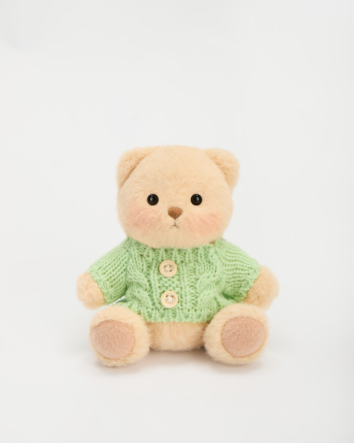 Getahug 5.9 Inches Light Green Sweater Brown Mini Bear Pendant Keychain Gift