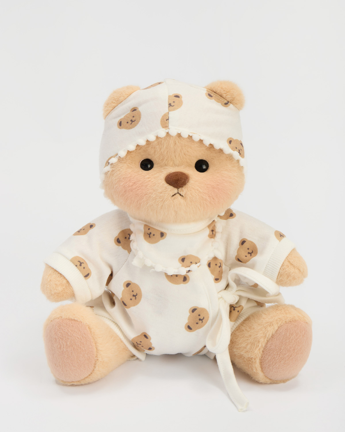 Getahug Adorable Pajamas White Teddy Bear | Handmade Jointed Toy Gift