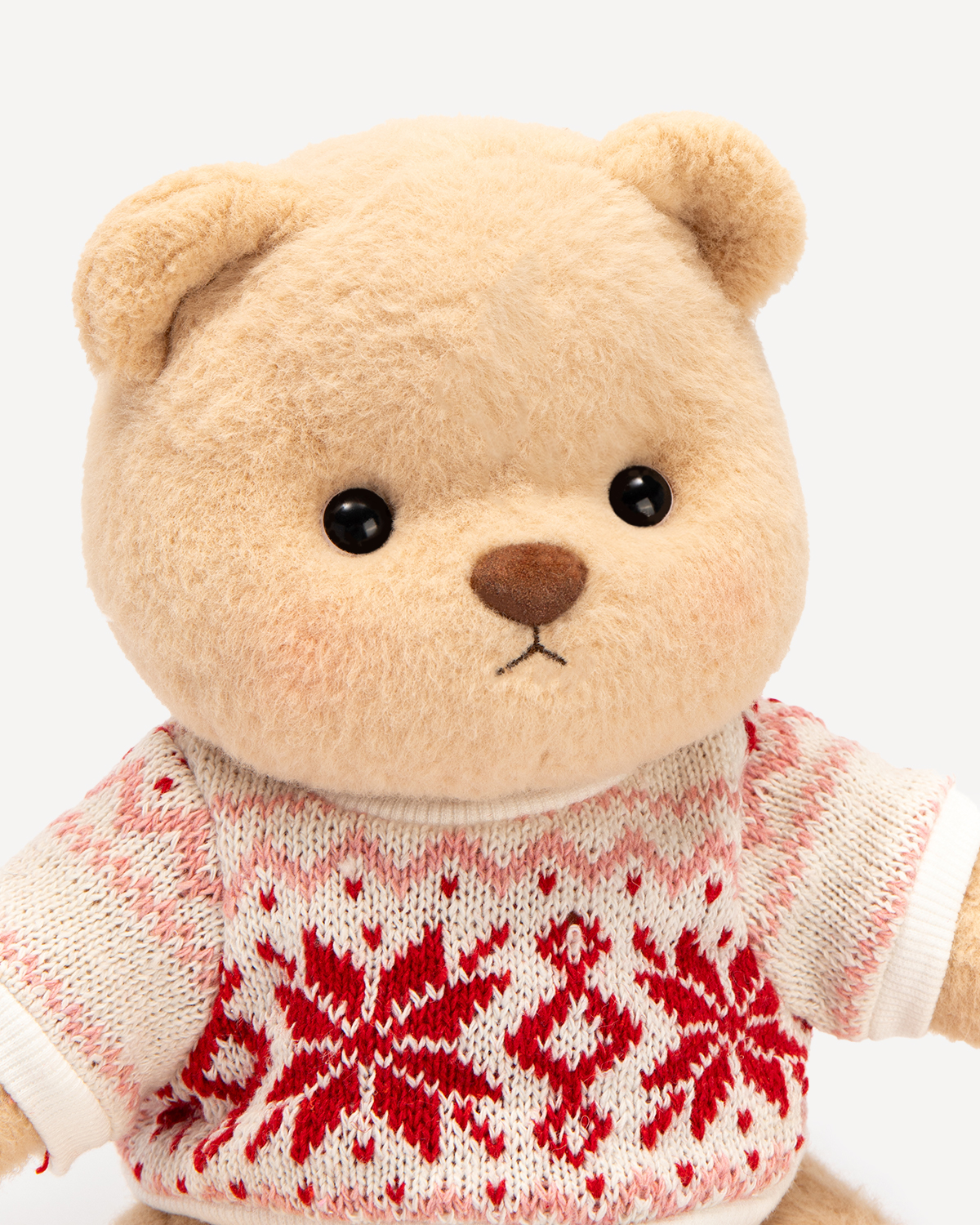 Getahug Christmas Snowflake Sweater Bear | Handmade Jointed Stuffed Animal Gift