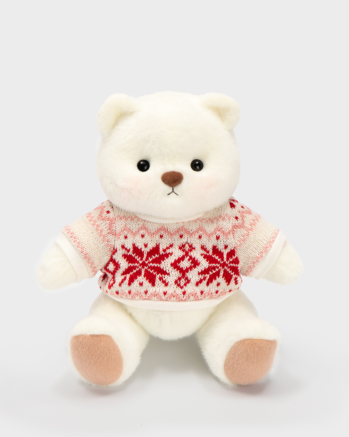 Getahug Christmas Snowflake Sweater Bear | Handmade Jointed Stuffed Animal Gift