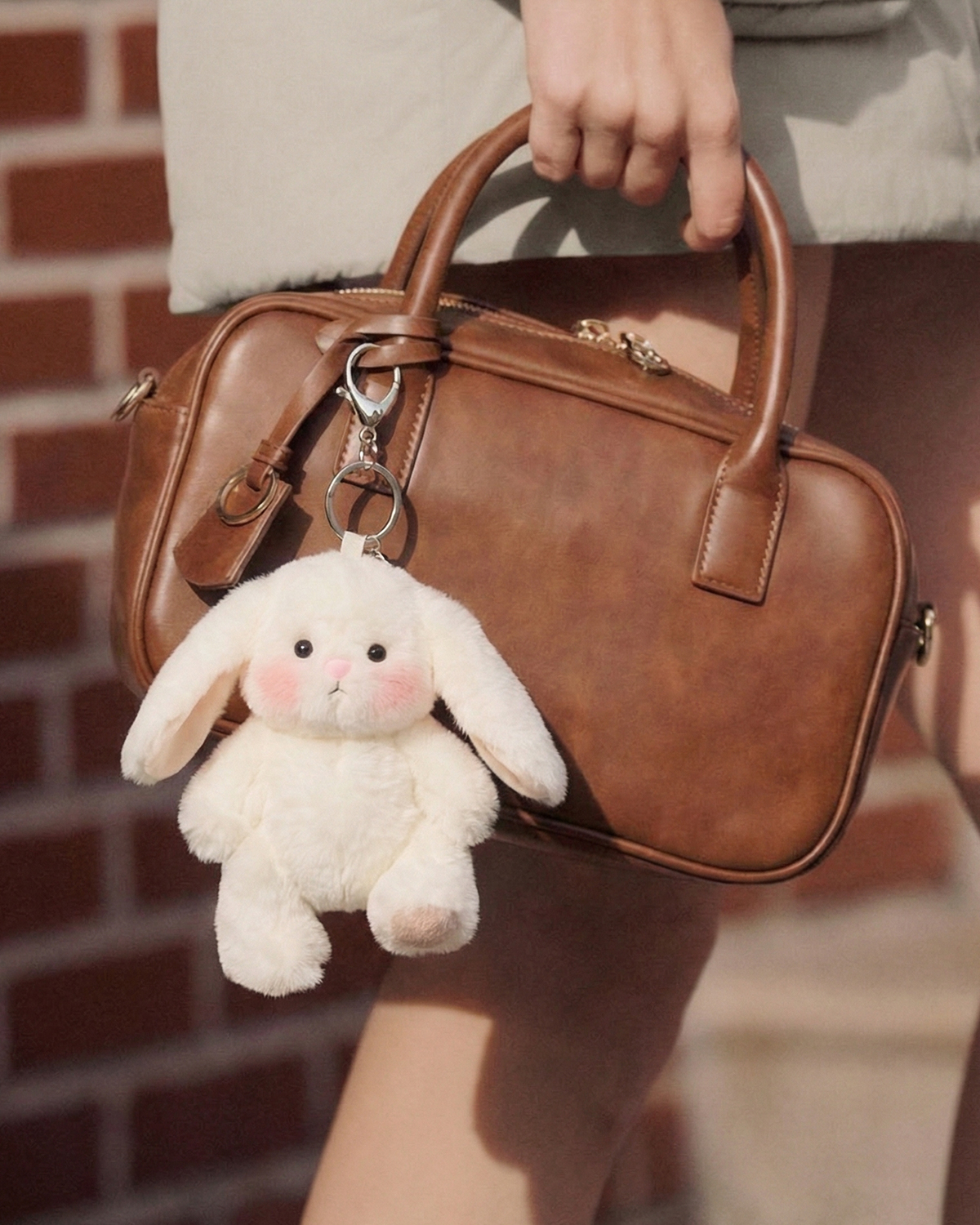 Getahug Sunny Angel Mini Bunny Bag Charm | 5.9 Inches Soft Plush Keychains Gift