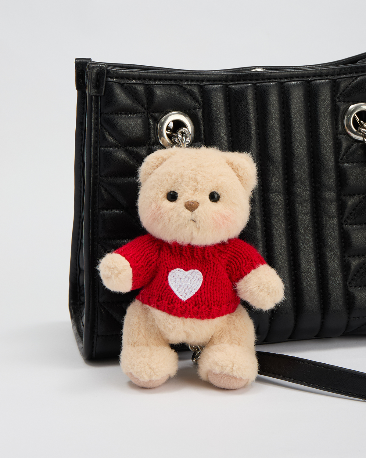 Getahug 5.9 Inches Love Red Sweater Brown Mini Bear Bag Charm Keychains Gift