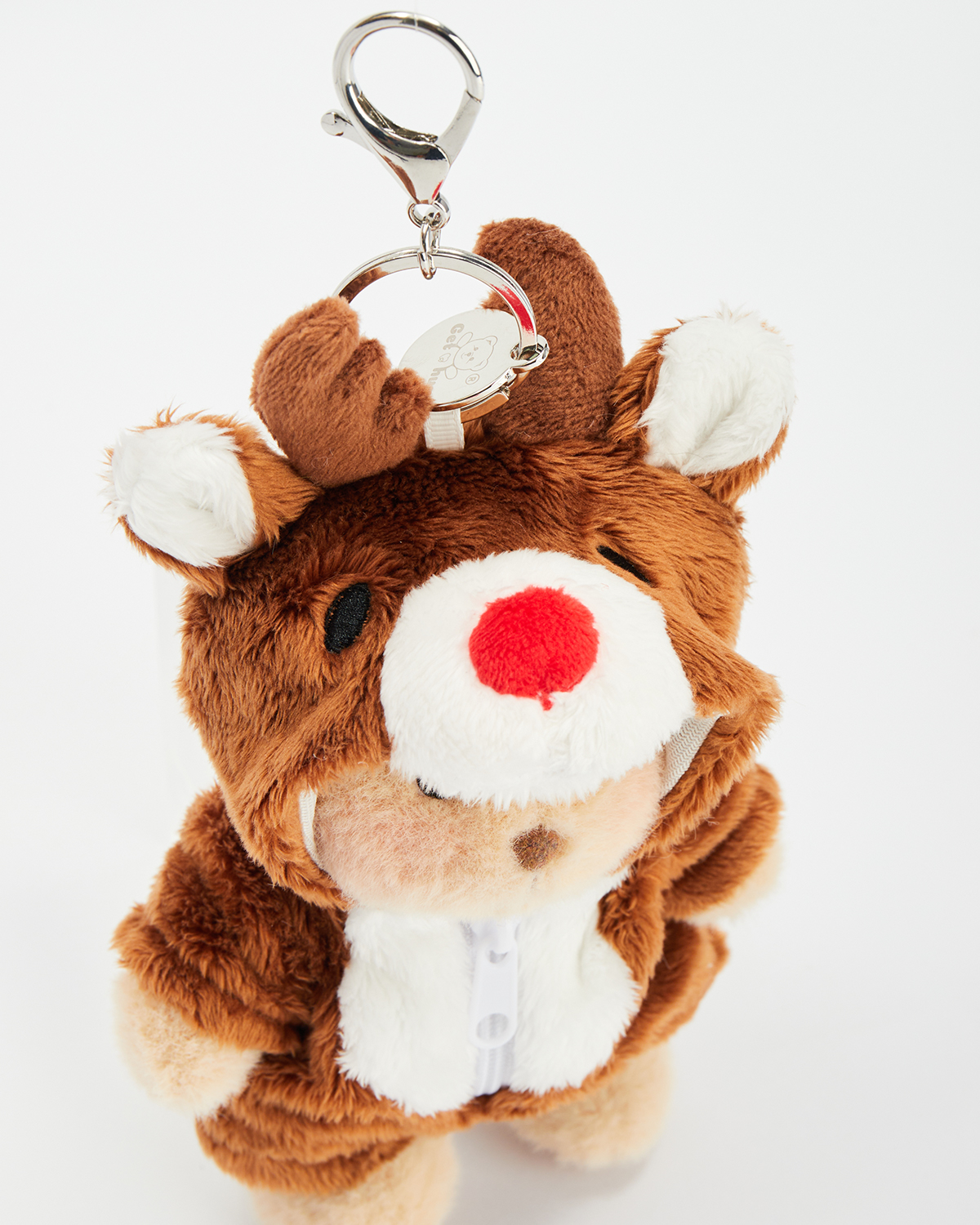 Getahug Brown Reindeer Mini Bear | 5.9 Inches Stuffed Animal Bag Charm Keychains Christmas Gift