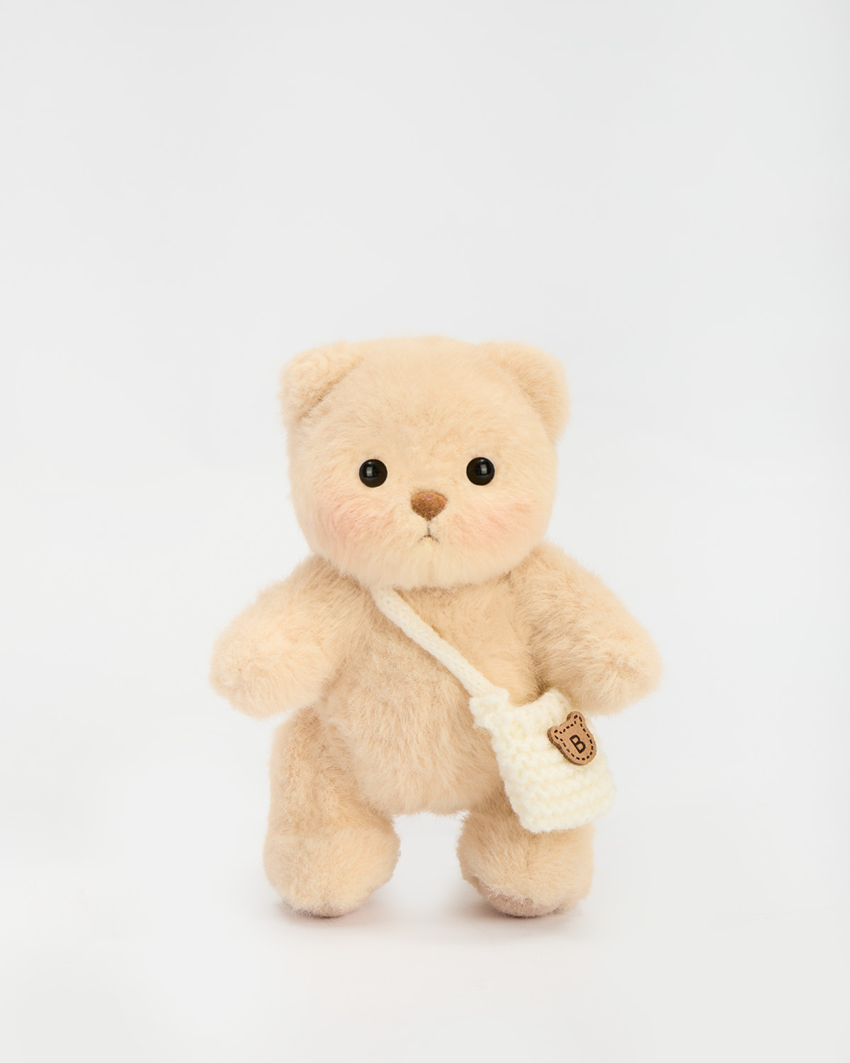 White Knitted Bag (Bag Only) | Suitable for 5.9 Inches Mini Teddy Bear
