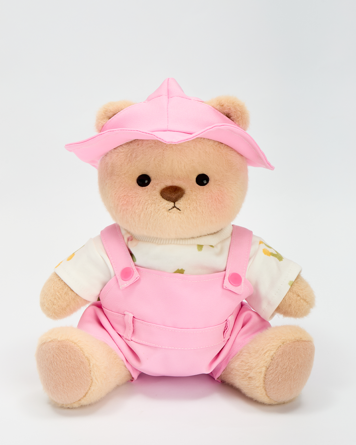 Getahug Sweet Pink Overalls Bear | Handmade Jointed Teddy Bear Gift
