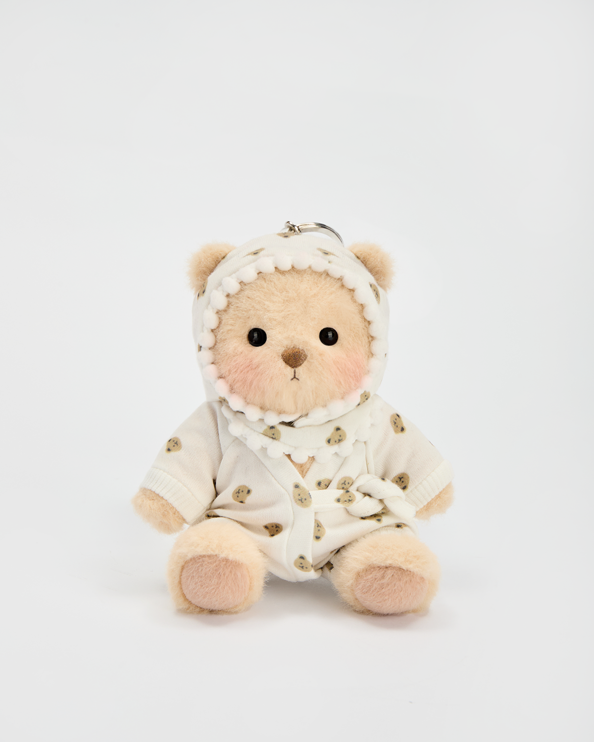 Getahug 5.9 Inches Pajamas Brown Mini Bear Bag Charm Keychains Gift