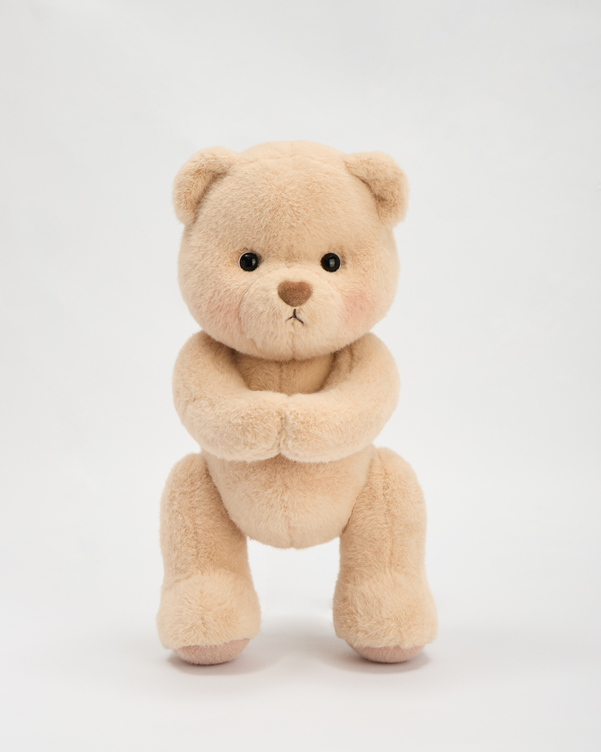 Getahug Brown Teddy Bear with Magnetic Hands | Handmade Jointed Stuffed Animal Gift