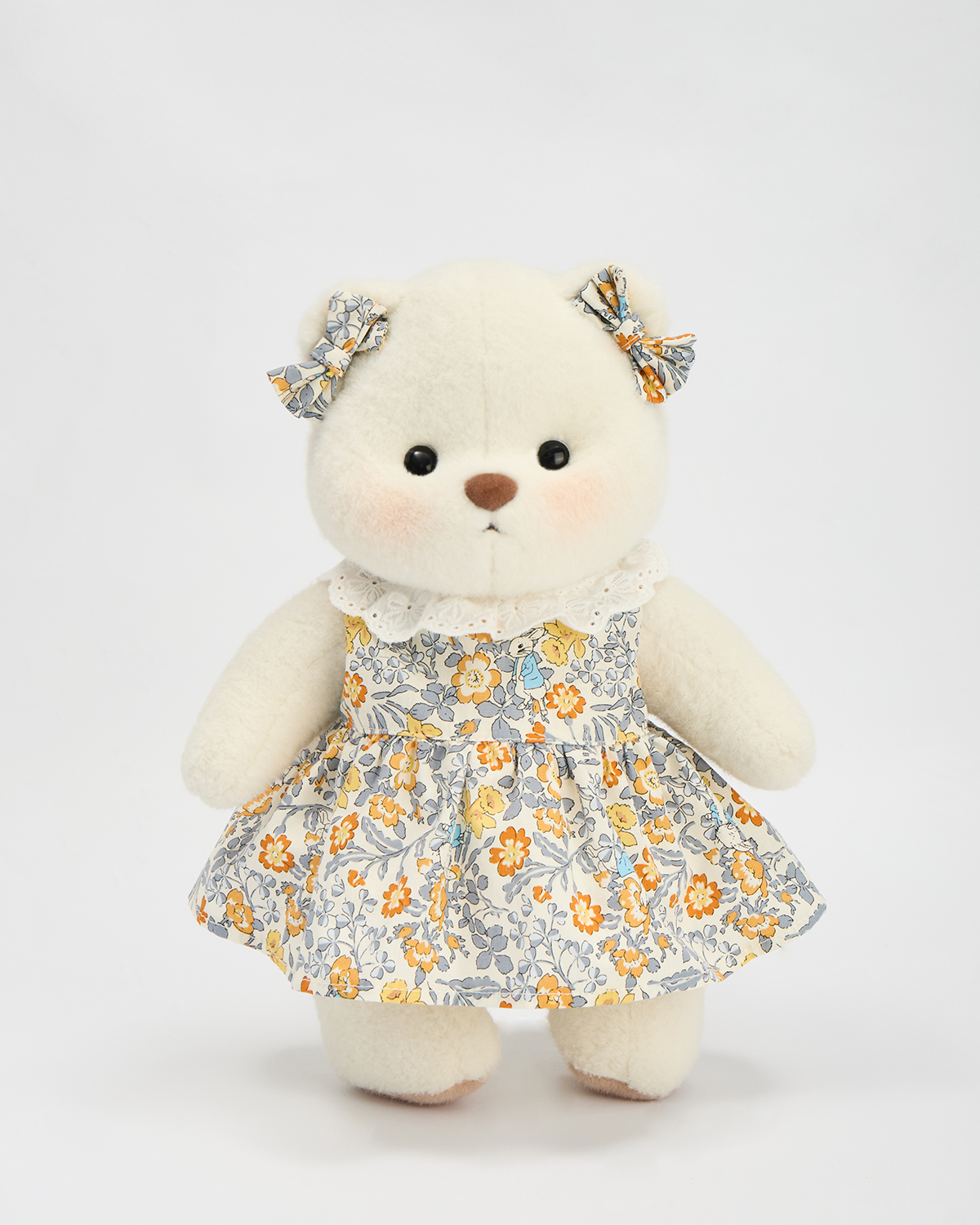 Getahug Retro Floral Dress Bear | Handmade Jointed Teddy Bear Gift