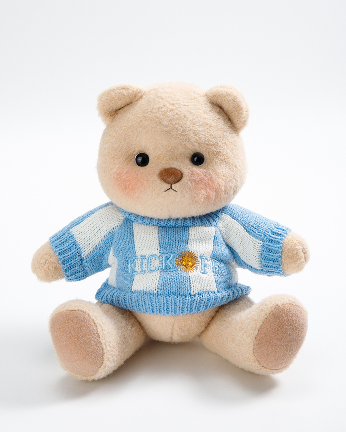 Getahug Soccer Kickoff Teddy Bear | Handmade Jointed Stuffed Animal Gift for Football Fans