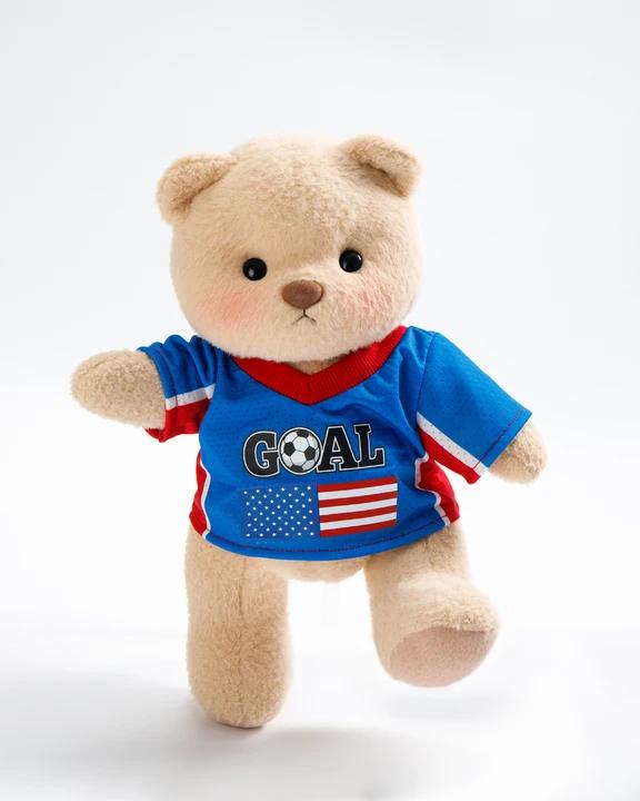 Getahug Soccer Star Goal Teddy Bear | Handmade Jointed Stuffed Animal Gift for Football Fans
