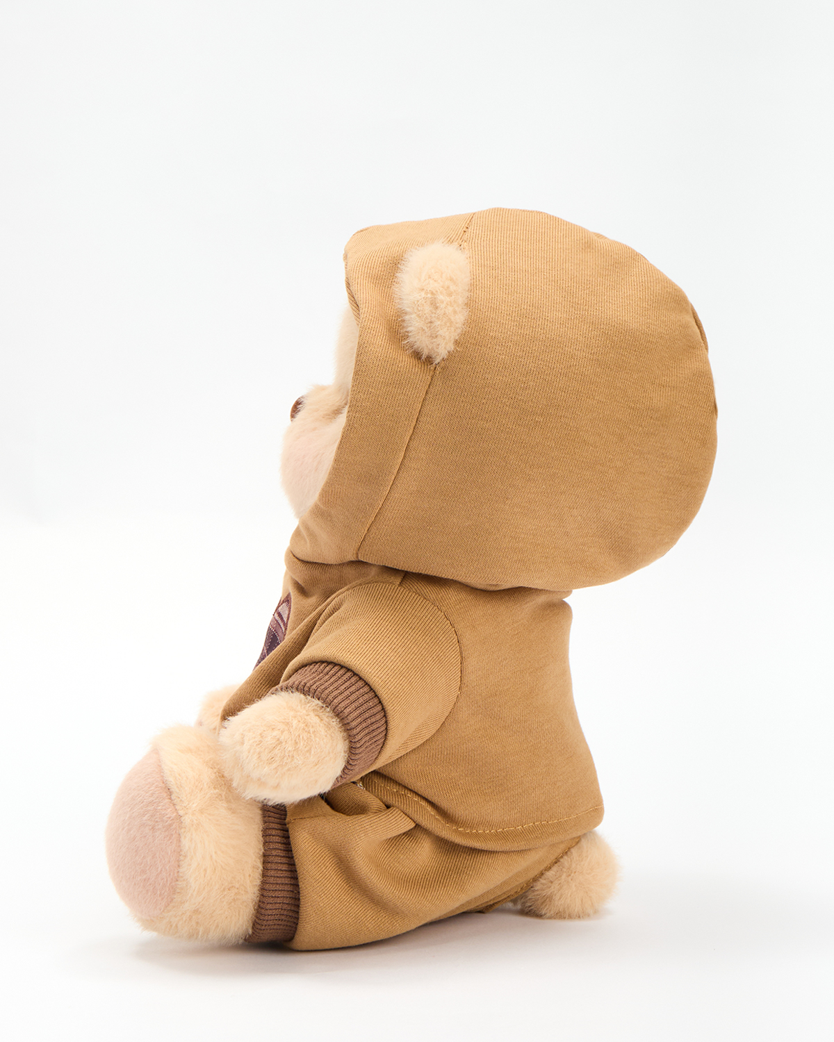 Getahug Retro Brown Love Hoodie Bear | Handmade Jointed Stuffed Animal Gift