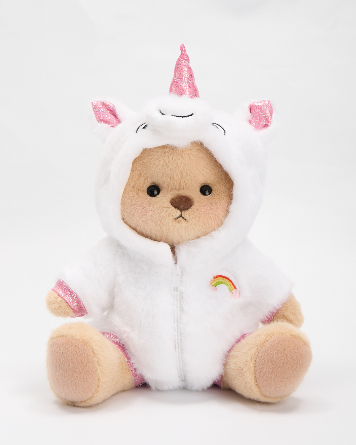 Getahug White Unicorn Bear | Handmade Jointed Stuffed Animal Gift