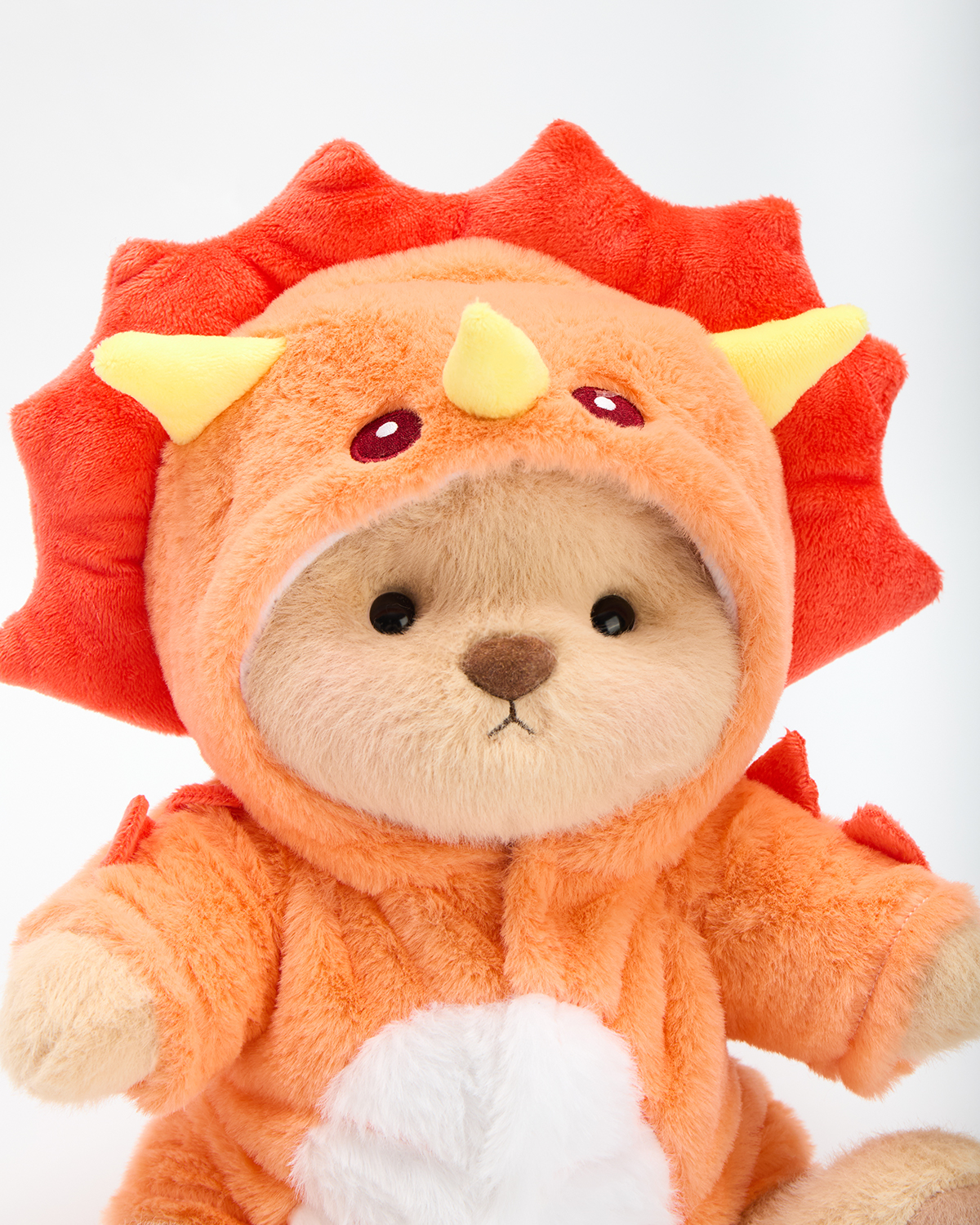 Getahug Orange Triceratops Bear | Handmade Jointed Stuffed Animal Gift