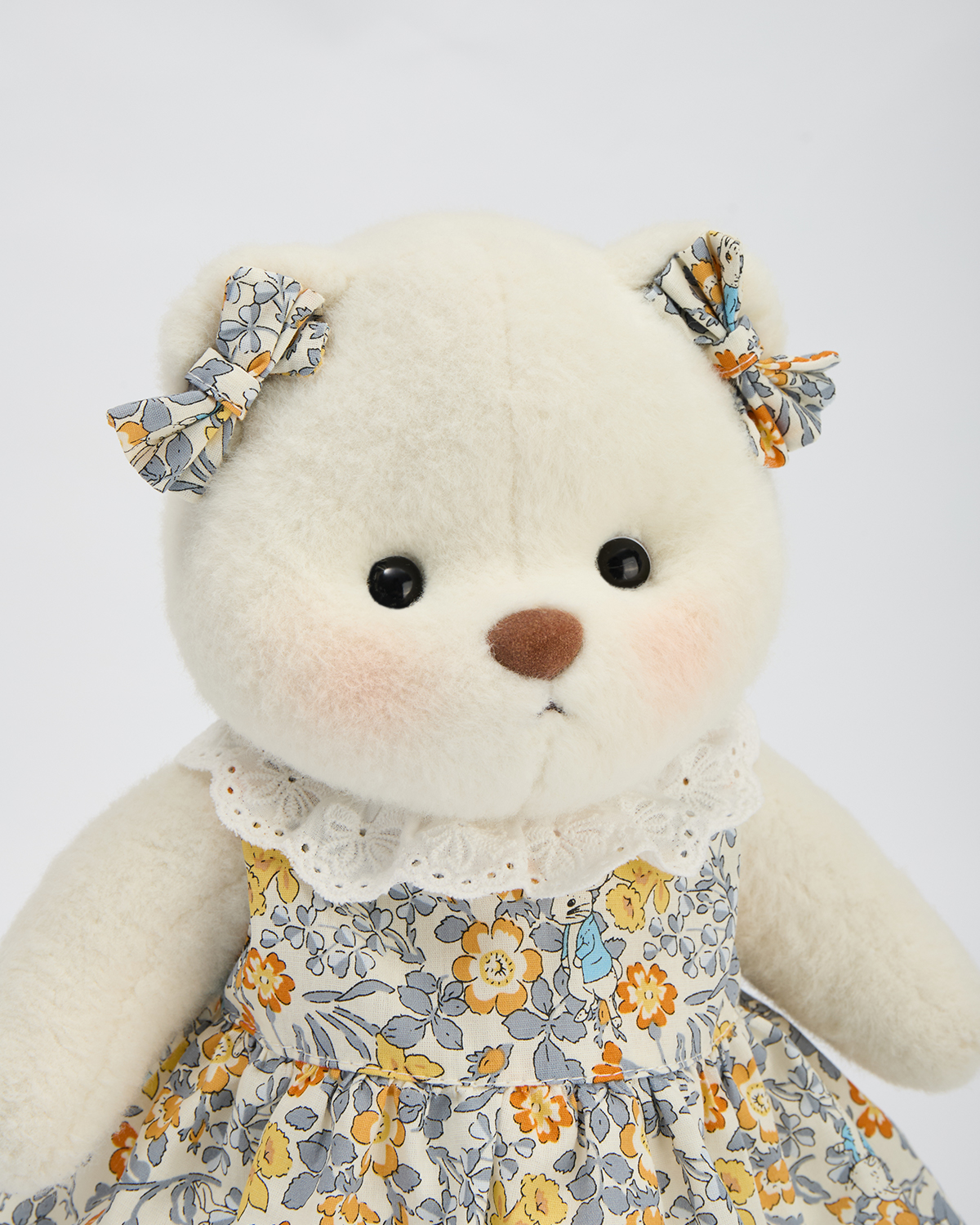 Getahug Retro Floral Dress Bear | Handmade Jointed Teddy Bear Gift