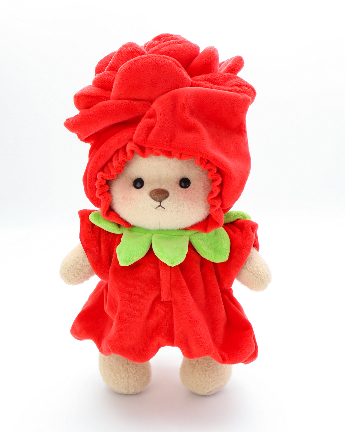 Getahug Love Red Rose Bear | Valentine's Day Handmade Jointed Stuffed Animal Gift