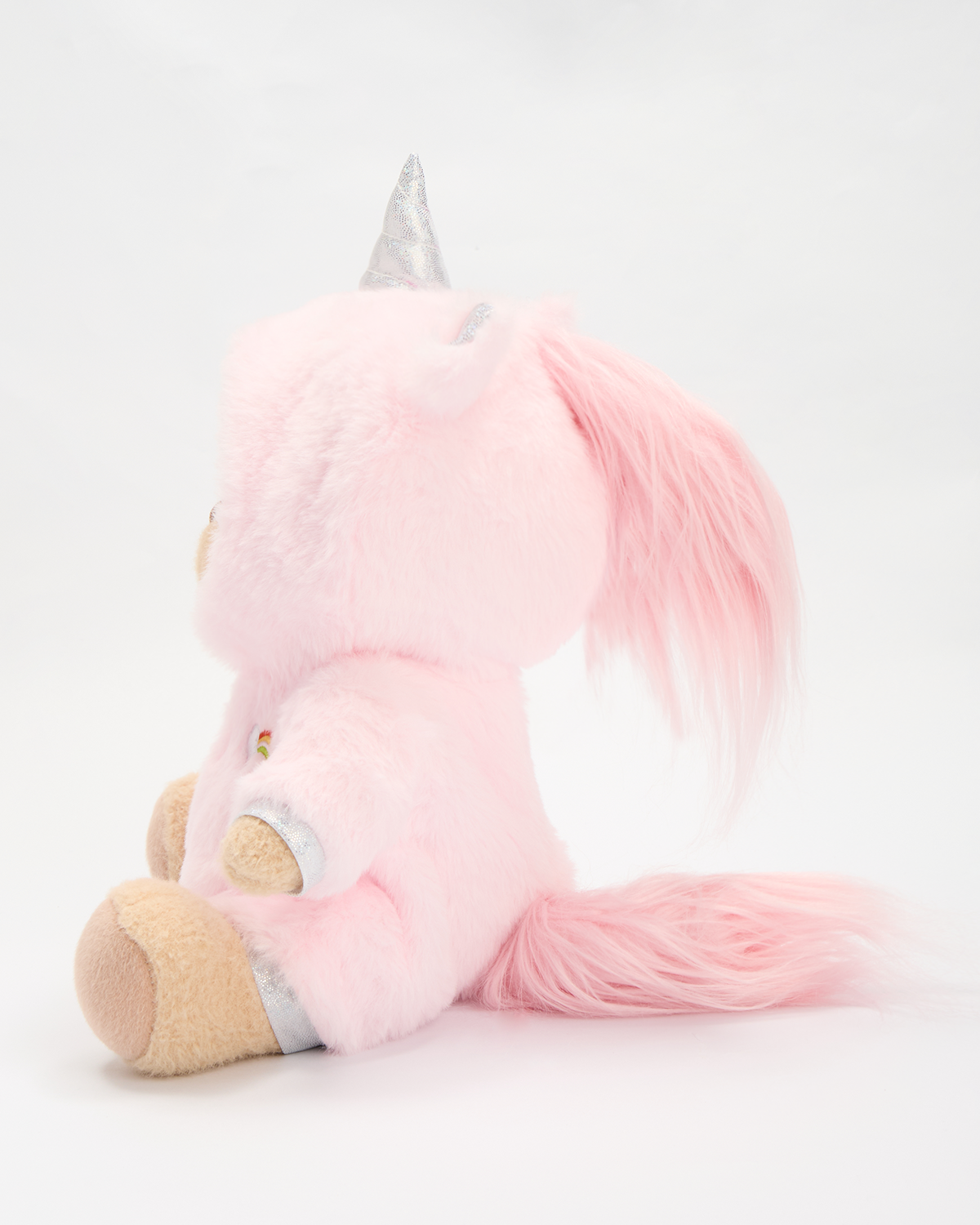 Getahug Pink Unicorn White Teddy Bear | Handmade Jointed Stuffed Animal Gift