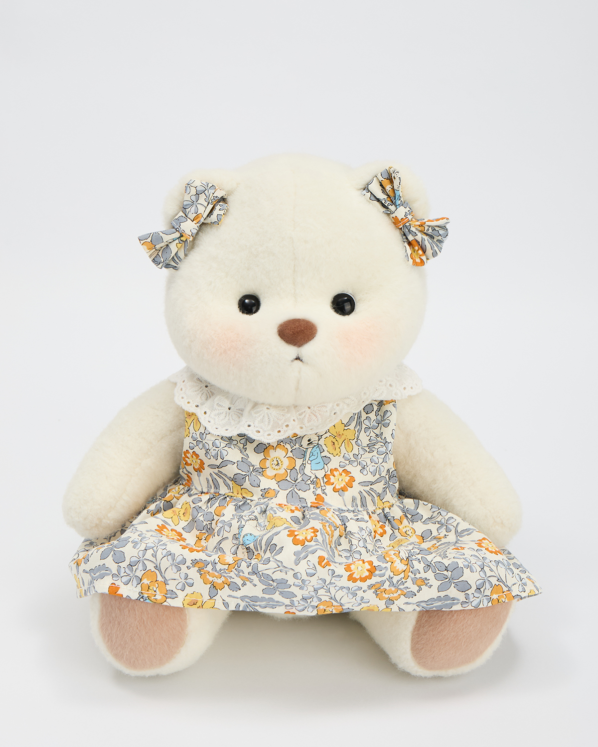 Getahug Retro Floral Dress Bear | Handmade Jointed Teddy Bear Gift