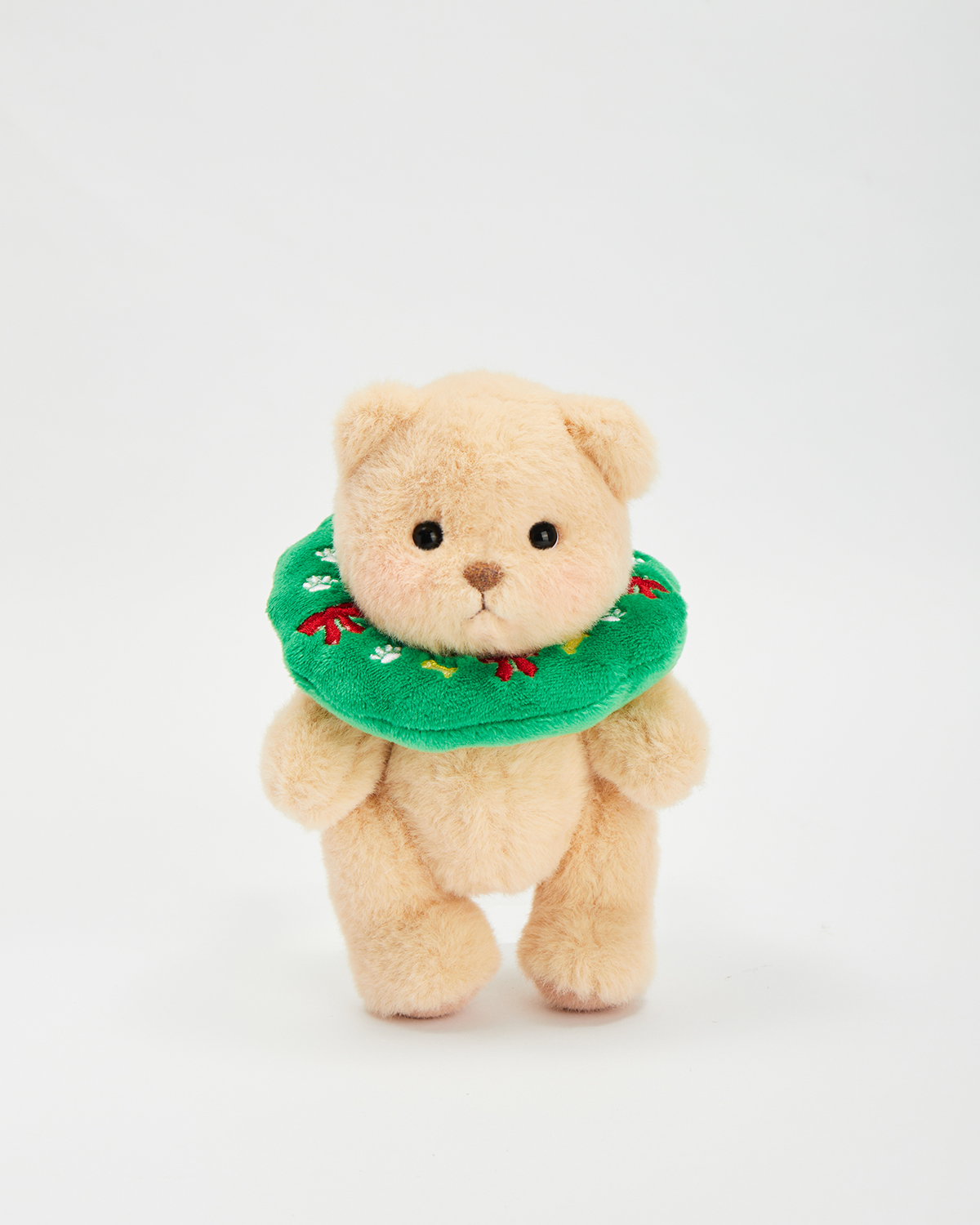 Getahug 5.9 Inches Christmas Wreath Brown Mini Bear Bag Charm Keychains Gift 