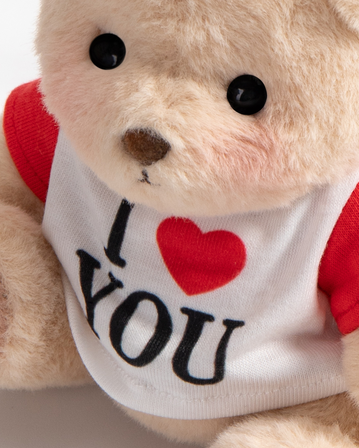 Getahug I Love You Raglan T-Shirt Mini Bear Keychain | 5.9 Inches Plush Bag Charm Stuffed Animal Gift