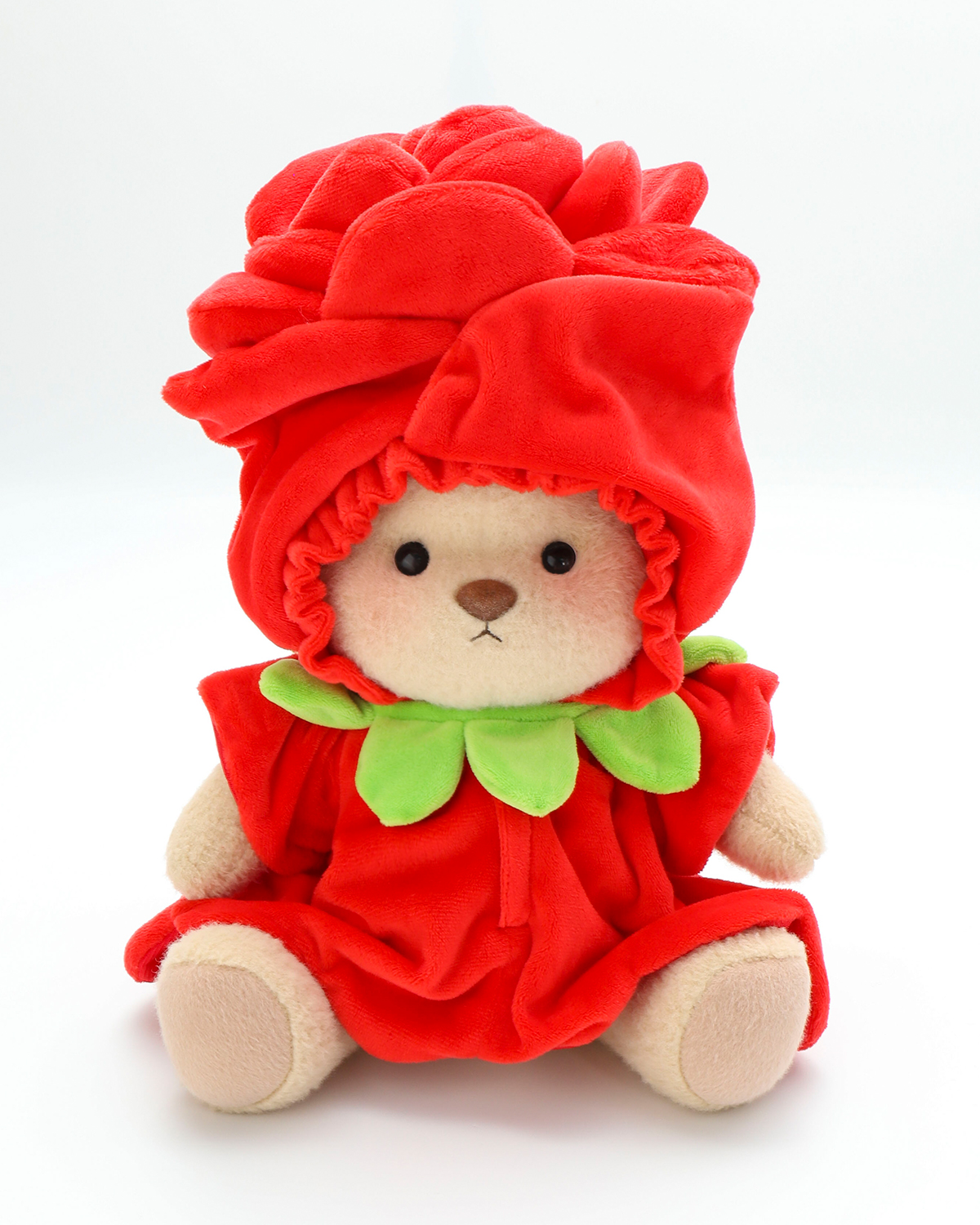 Getahug Love Red Rose Bear | Valentine's Day Handmade Jointed Stuffed Animal Gift