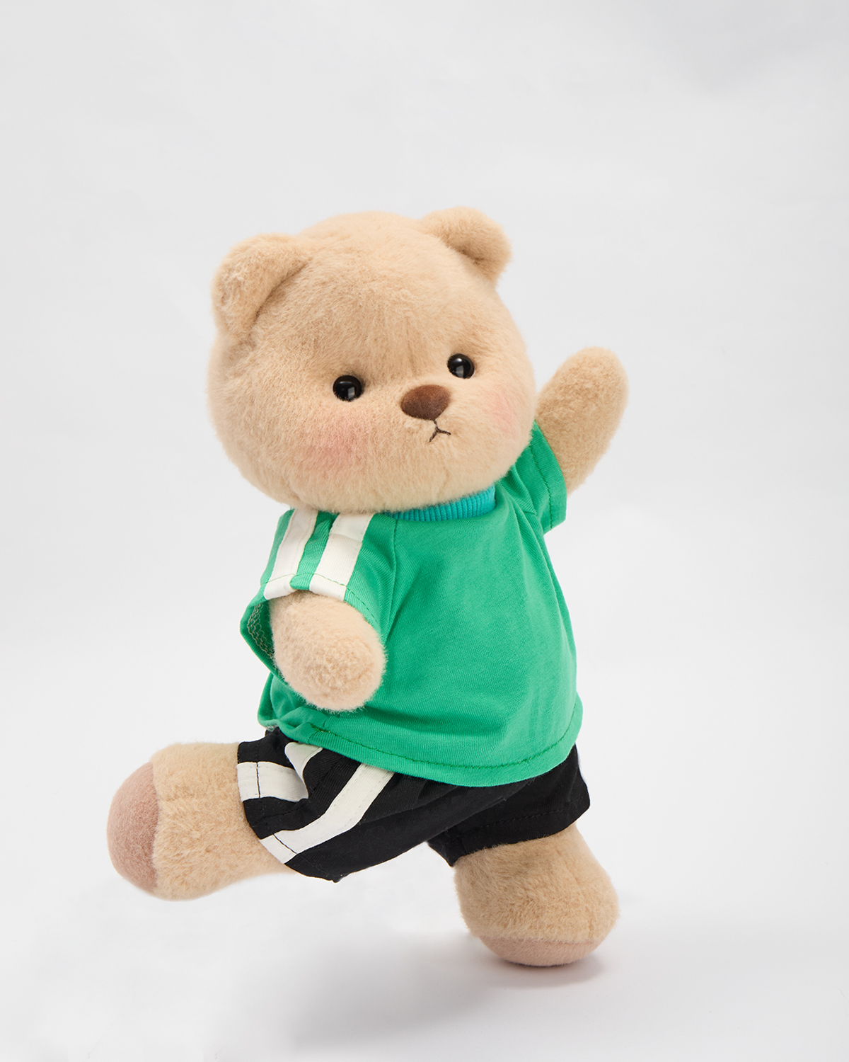 Getahug Vibrant Green T-shirt Bear | Handmade Jointed Stuffed Animal Gift
