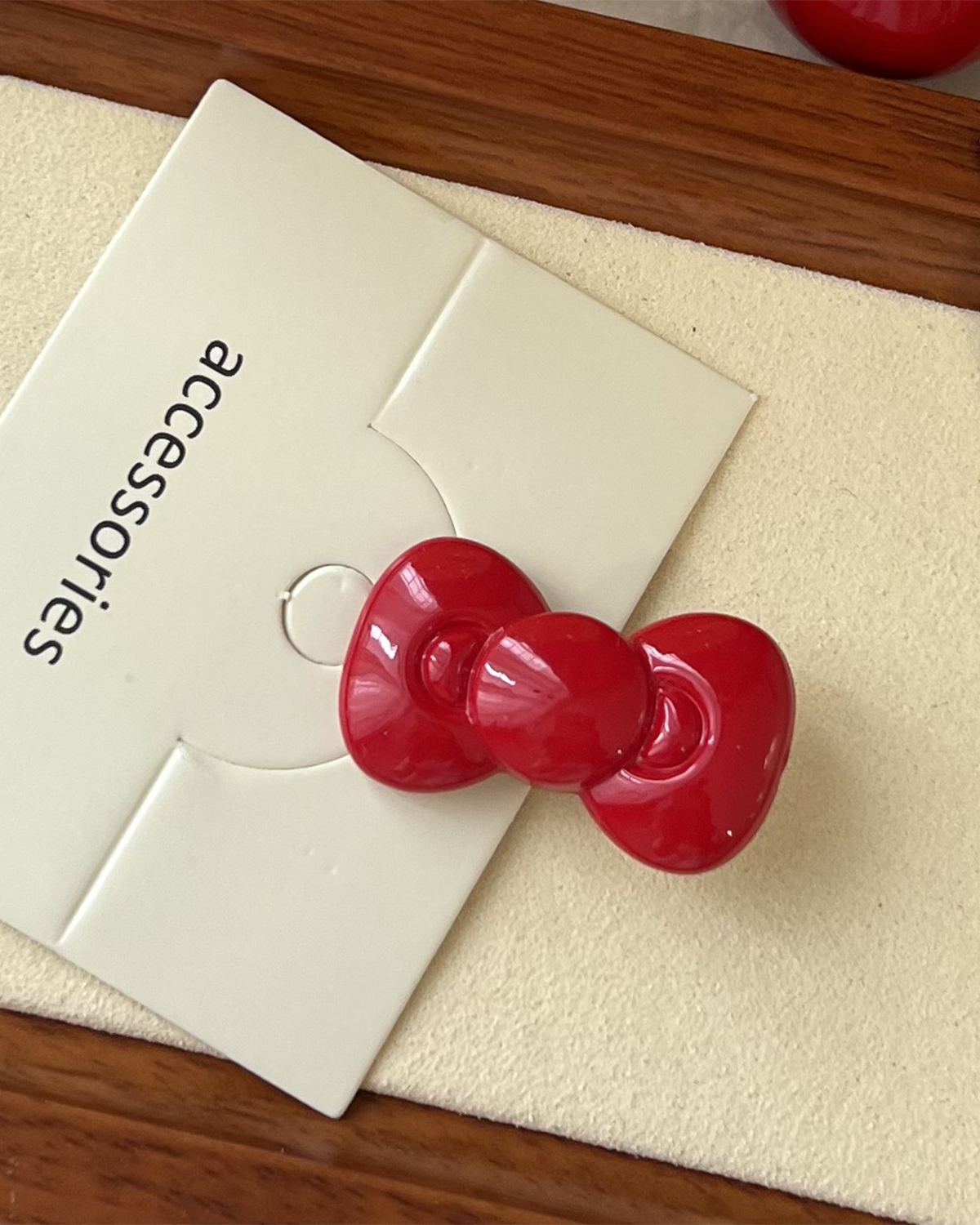 Red Bow Hairpin | Suitable for 5.9 Inches Stuffed Animals