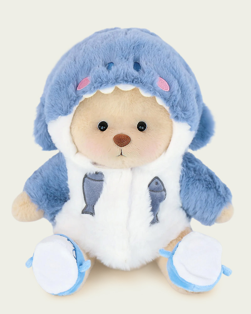 Fluffy Shark Bear | Handmade Jointed Teddy Bear Gift-Getahug
