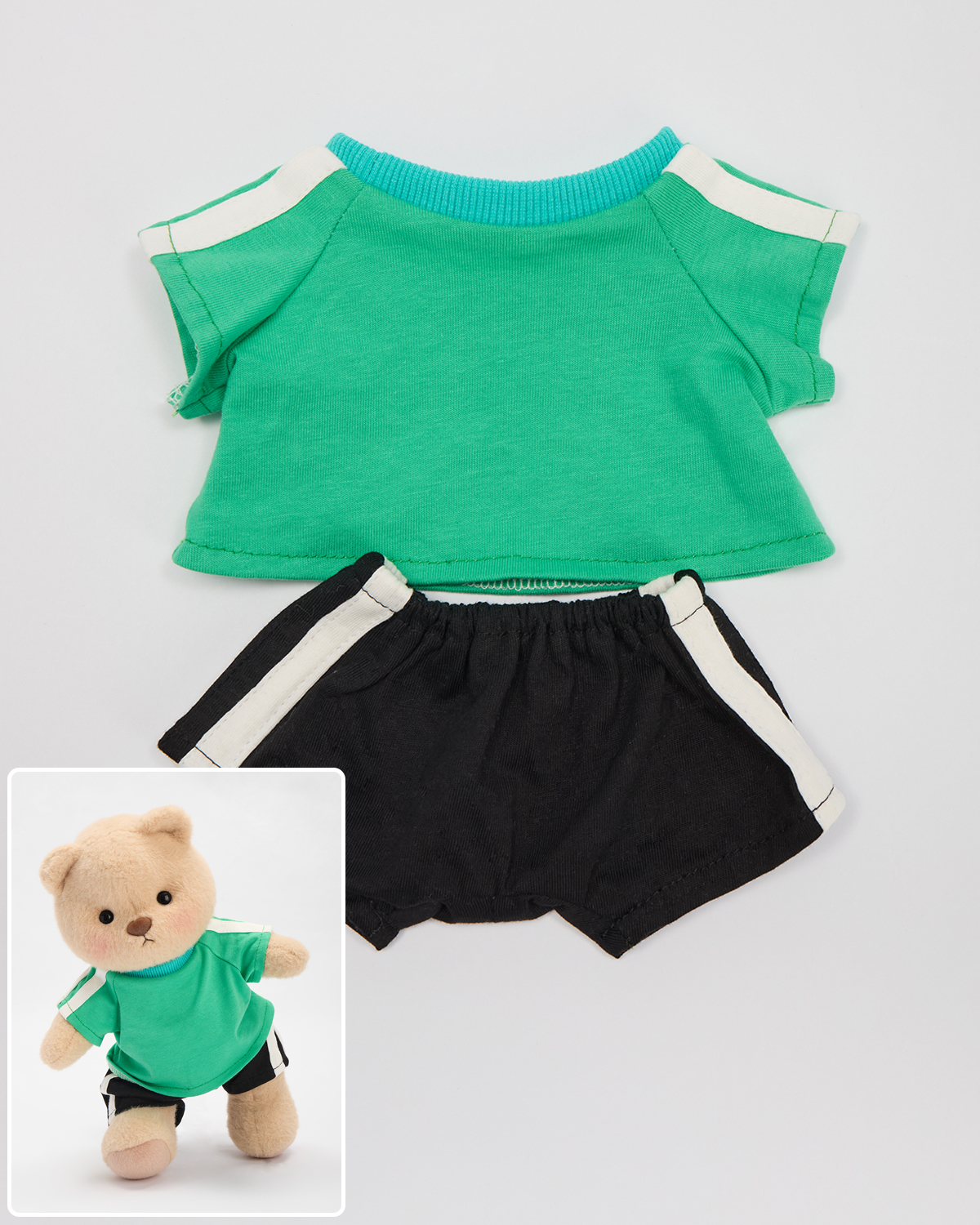Getahug Vibrant Green T-shirt Bear | Handmade Jointed Stuffed Animal Gift