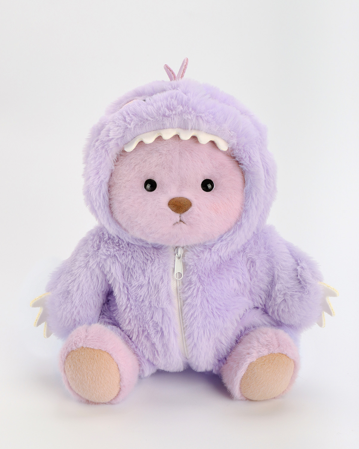 Getahug Furry Purple Dino Purple Bear | Handmade Jointed Teddy Bear Gift