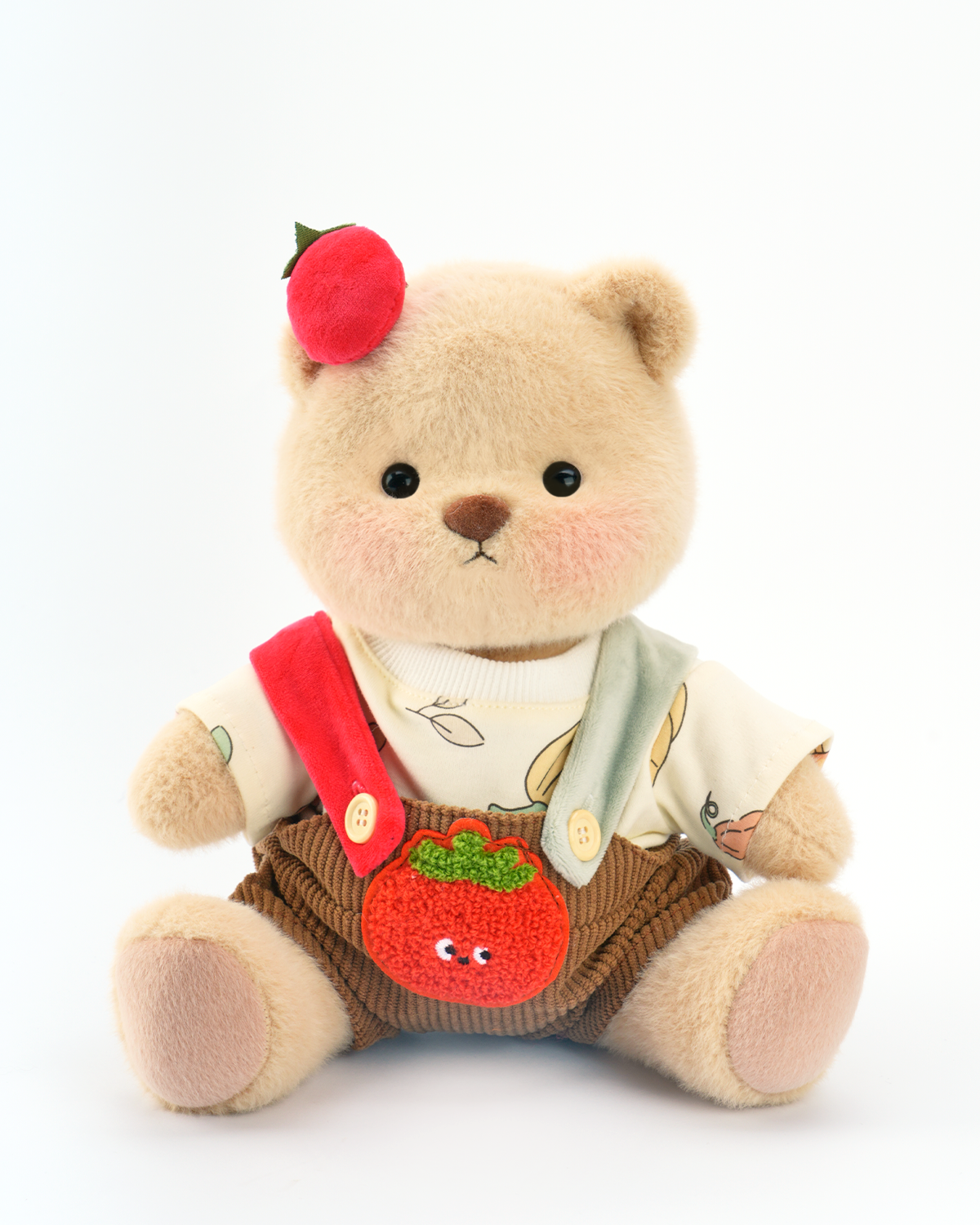 Getahug 🍅Tomato Overalls Bear | Handmade Jointed Teddy Bear Gift