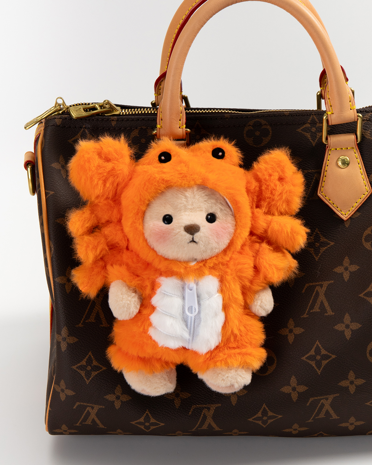 Getahug Crab Mini Bear Keychain | 5.9 Inches Plush Bag Charm Stuffed Animal Gift