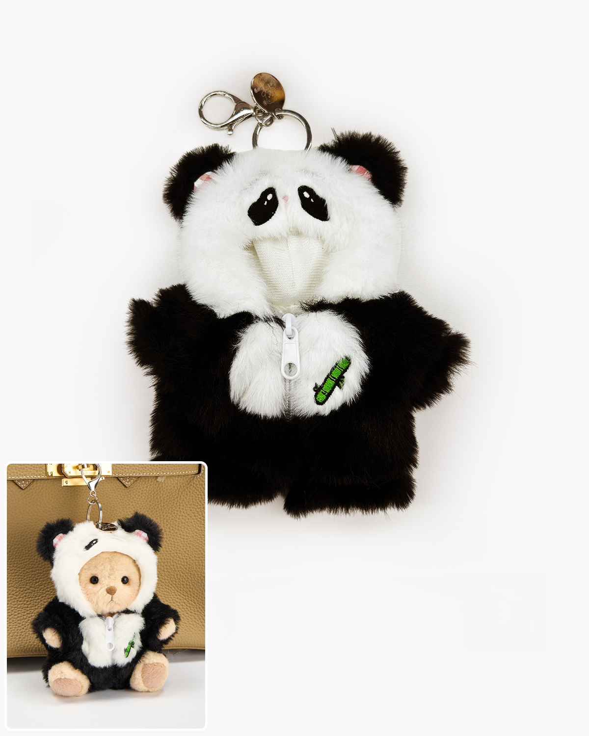 Getahug Adorable Panda Mini Bear | 5.9 Inches Stuffed Animal Bag Charm Keychains Handmade Gift
