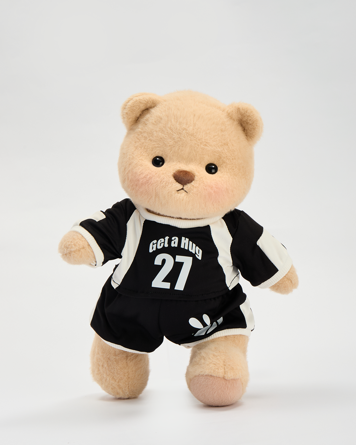 Getahug No. 27 Black Basketball Jersey Bear | Handmade Jointed Stuffed Animal Gift