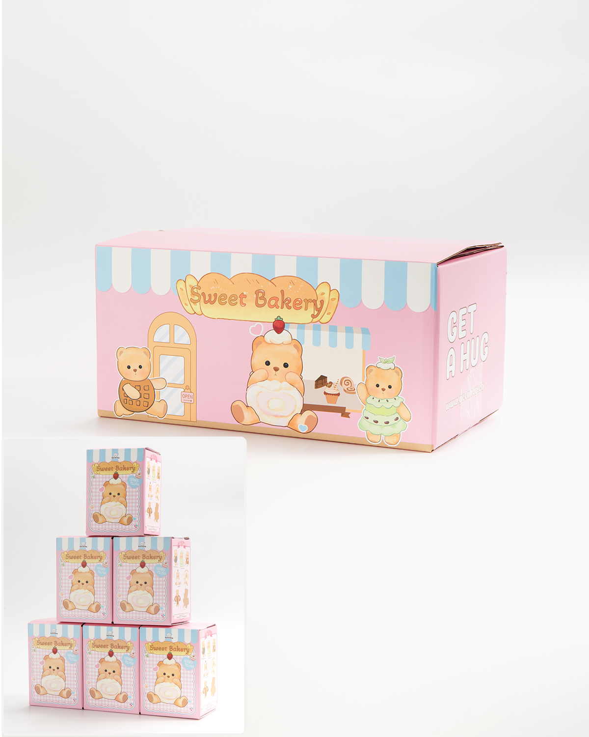 Getahug Sweet Bakery Series Plush Mini Bear Blind Box | 5.9 Inches Pendant Bag Charm Keychain Gift