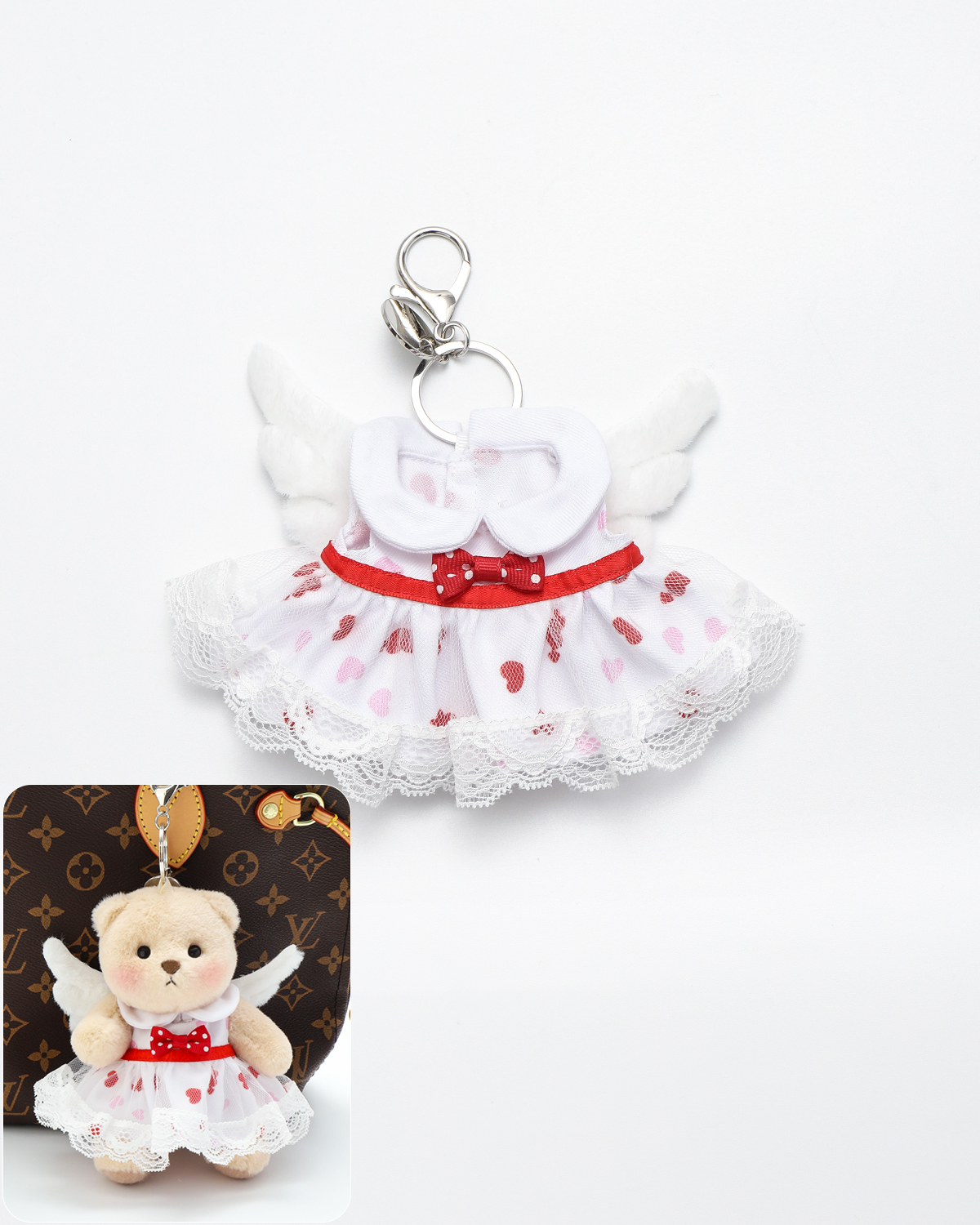 Getahug Miss Cupid Mini Bear | 5.9 Inches Plush Bag Charm Stuffed Keychain Valentine Gift