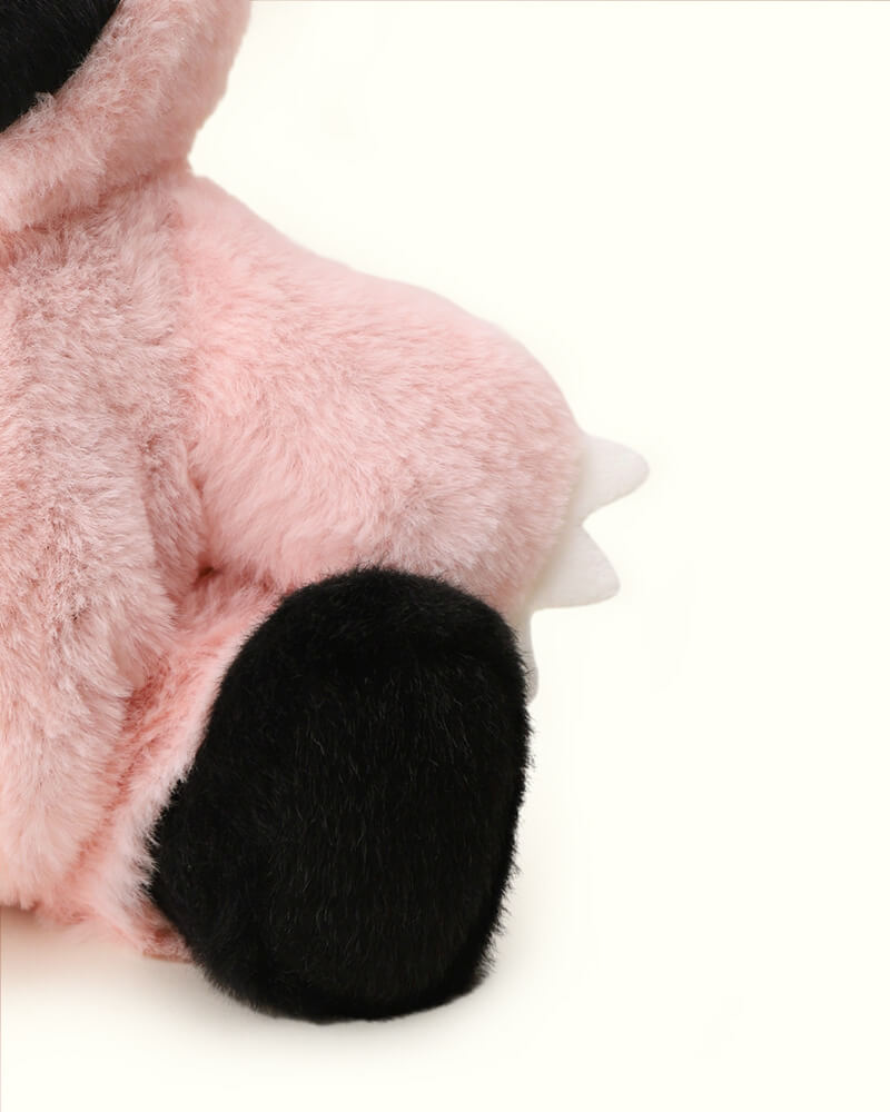 Getahug Furry Dino Black Bear | Handmade Jointed Teddy Bear Gift (Presale)