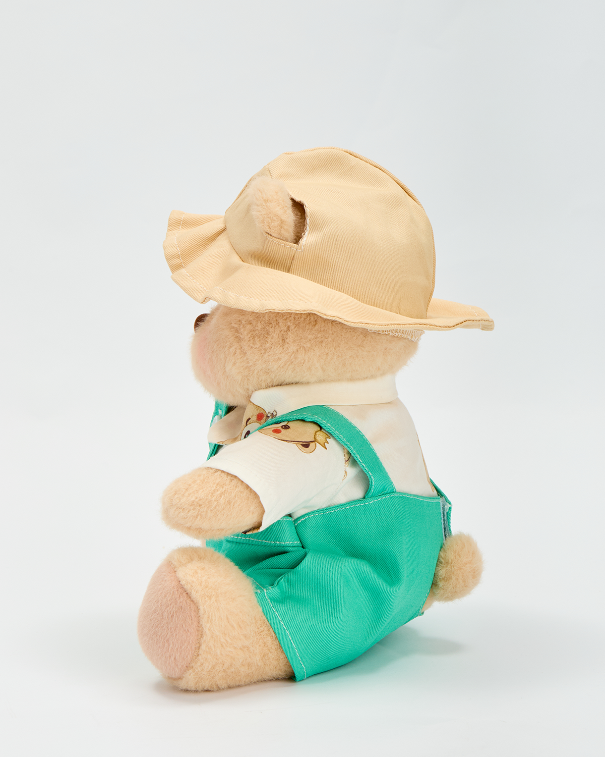 Getahug Green Overalls and Tie Bear | Handmade Jointed Teddy Bear Gift