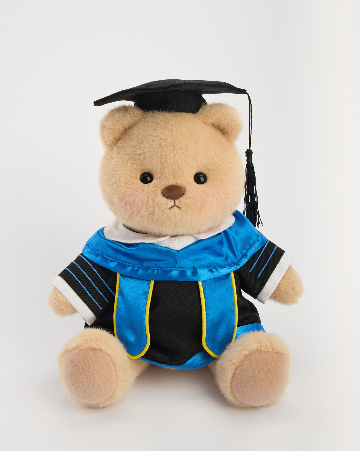 Getahug Graduation Cap and Gown Blue Stole Bear | Handmade Jointed Teddy Bear Gift