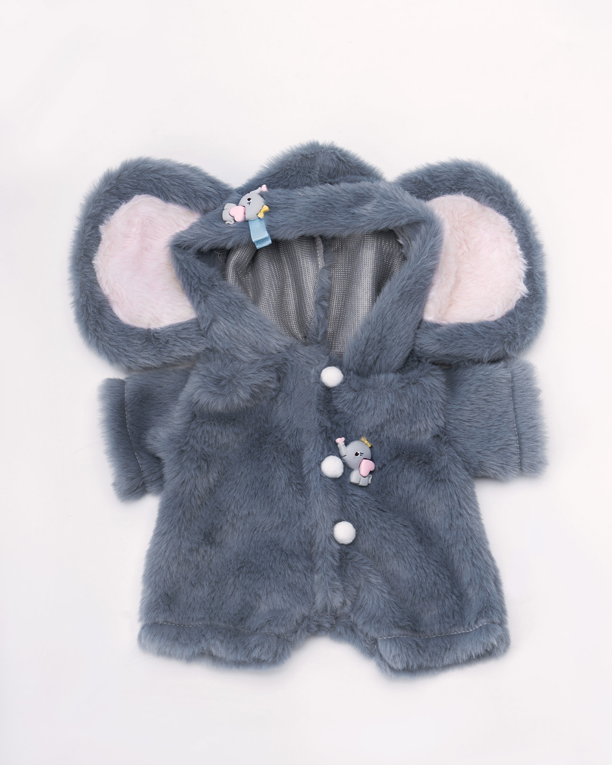 Getahug Fluffy Elephant Blue Bear | Handmade Jointed Teddy Bear Gift