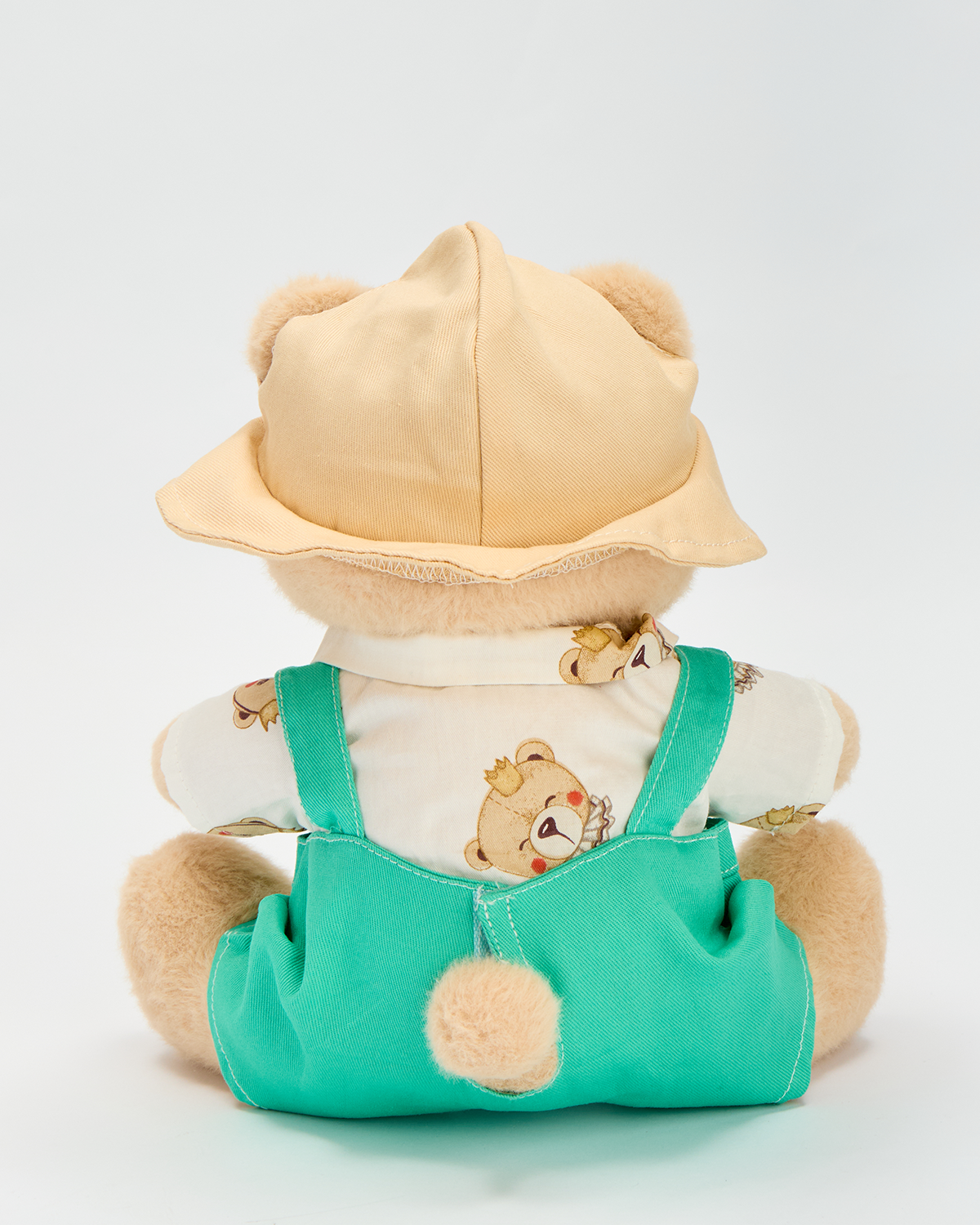 Getahug Green Overalls and Tie Bear | Handmade Jointed Teddy Bear Gift