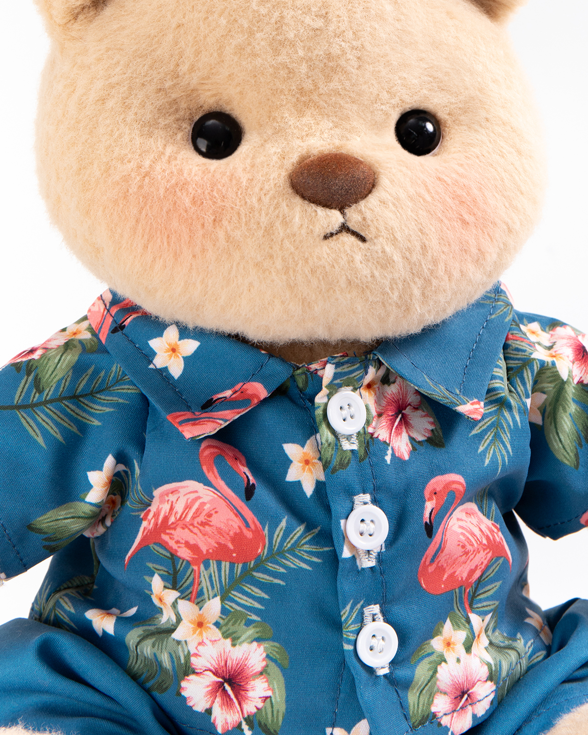 Getahug🦩Tropical Flamingo Shirt Bear | Handmade Jointed Teddy Bear Stuffed Animal Gift