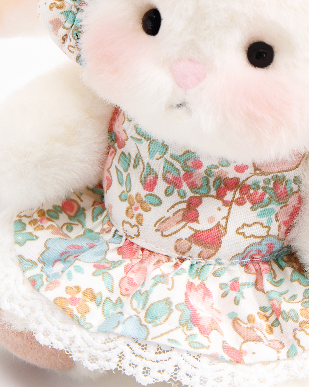 Getahug Blossom Dress Mini Bunny Bag Charm | 5.9 Inches Soft Plush Keychains Gift