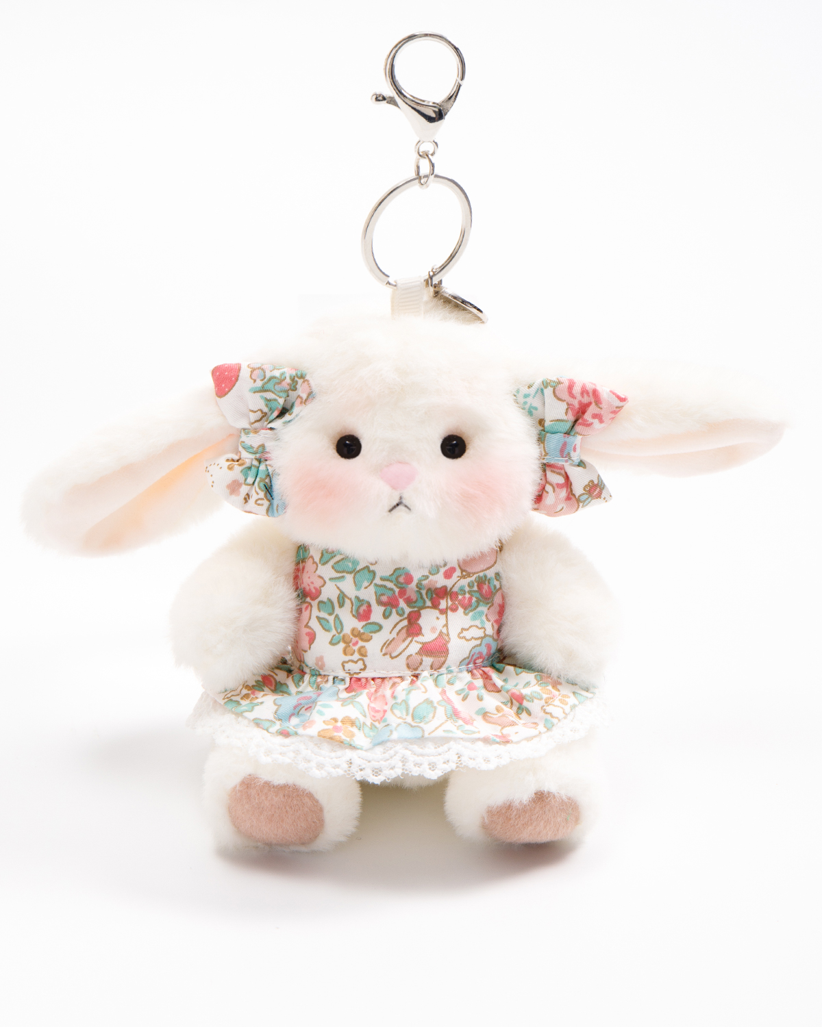 Getahug Blossom Dress Mini Bunny Bag Charm | 5.9 Inches Soft Plush Keychains Gift