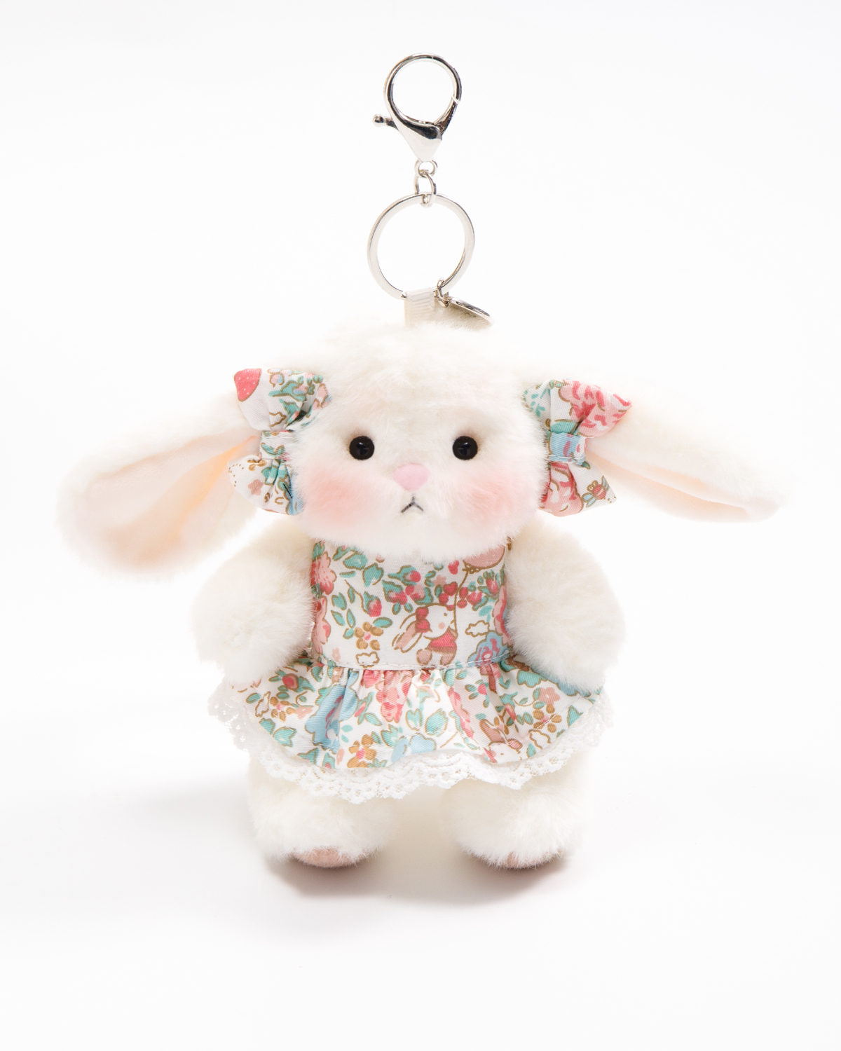 Getahug Blossom Dress Mini Bunny Bag Charm | 5.9 Inches Soft Plush Keychains Gift